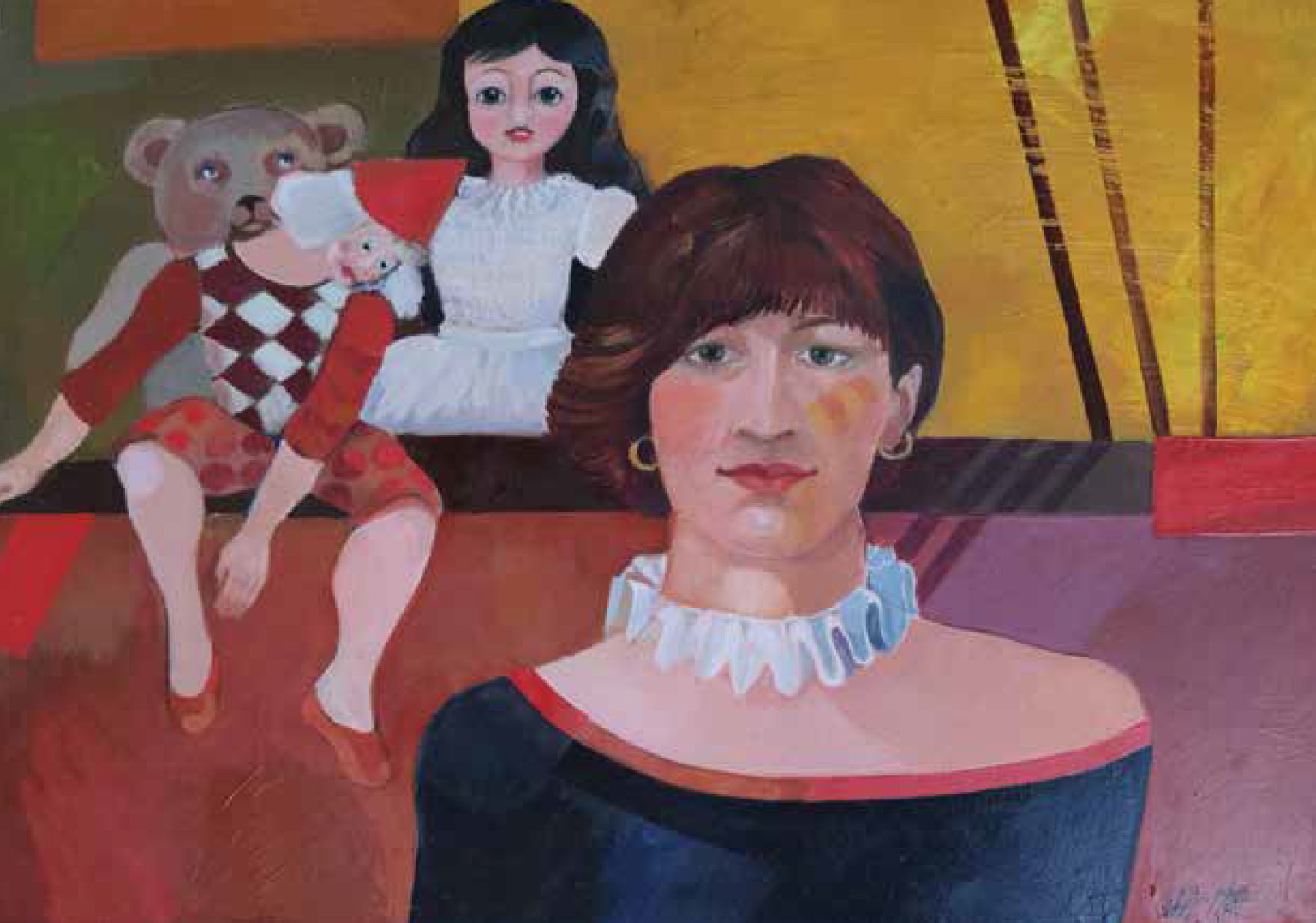 Autoportret-w-pokoju-dzieciecym-olej-plyta-pilsniowa48x63-cm-1981