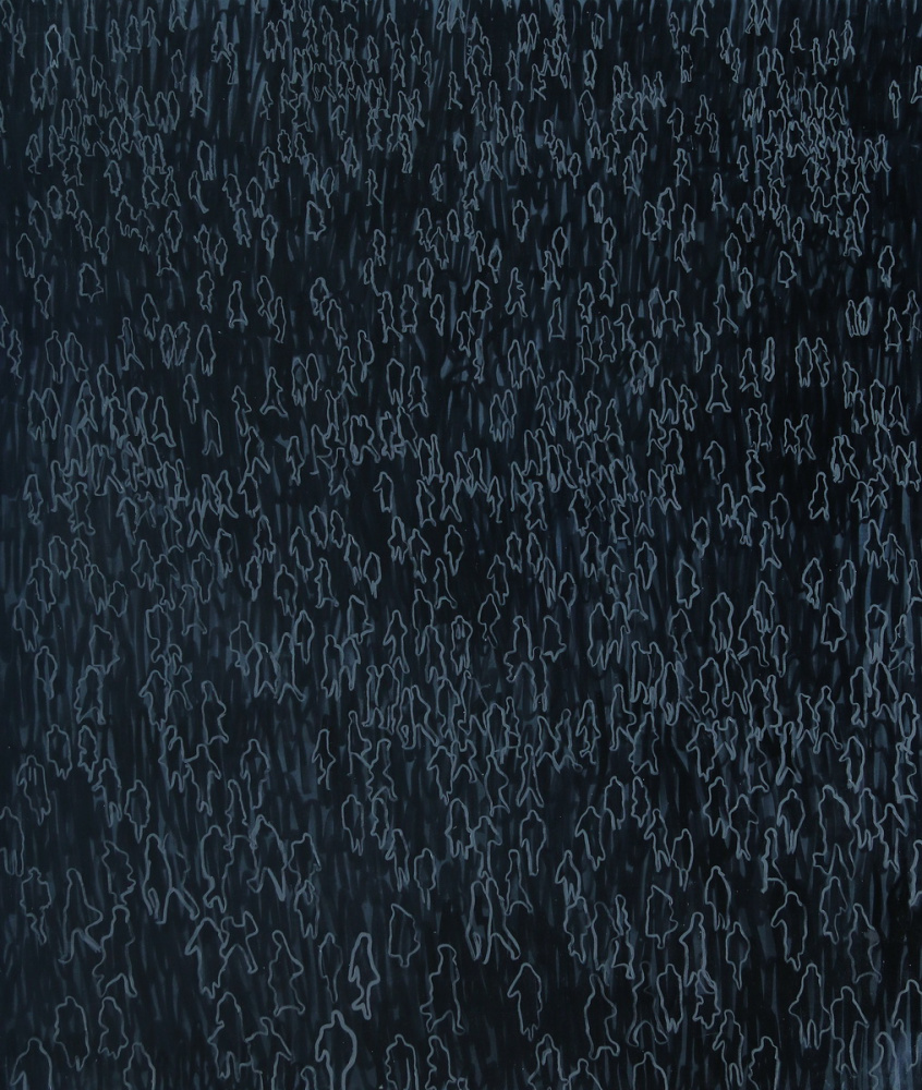 Pela Magdalena, all-over 1, akryl, marker na plotnie, 200x160cm, 2015r_resize