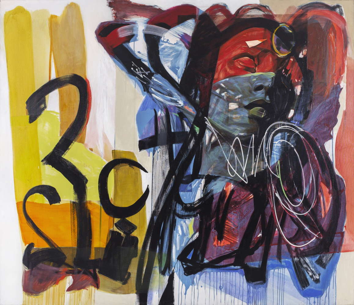 Gron Marcelina, Niebieski, bialy, czerwony, 2014 akryl na plotnie, 190x220 cm aa_resize